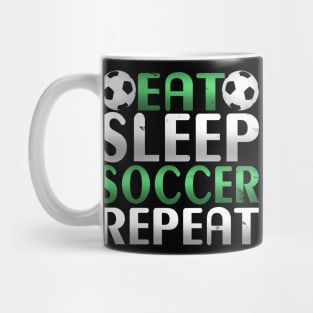 Awesome Eat Sleep Soccer Repeat Soccer Player Novelty Design Mug